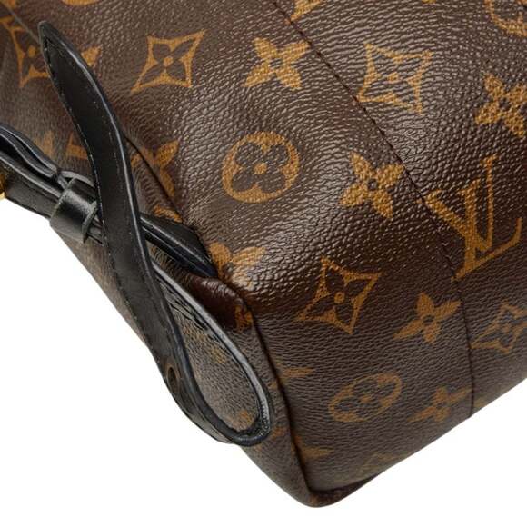 LOUIS VUITTON Black Monogram Leather Backpack main image 12
